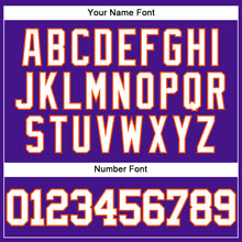 Загрузить изображение в средство просмотра галереи, Custom Purple White-Orange Mesh Authentic Throwback Baseball Jersey