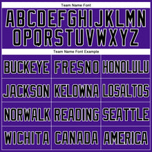 Загрузить изображение в средство просмотра галереи, Custom Purple Black-White Mesh Authentic Throwback Baseball Jersey