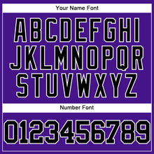Загрузить изображение в средство просмотра галереи, Custom Purple Black-White Mesh Authentic Throwback Baseball Jersey