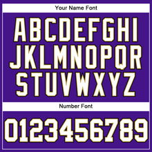 Загрузить изображение в средство просмотра галереи, Custom Purple Old Gold-Black Mesh Authentic Throwback Baseball Jersey