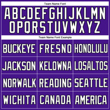 Загрузить изображение в средство просмотра галереи, Custom Purple White-Black Mesh Authentic Throwback Baseball Jersey