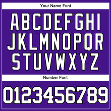 Загрузить изображение в средство просмотра галереи, Custom Purple White-Black Mesh Authentic Throwback Baseball Jersey