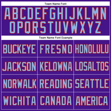 Загрузить изображение в средство просмотра галереи, Custom Purple Light Blue-Red Mesh Authentic Throwback Baseball Jersey