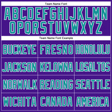 Загрузить изображение в средство просмотра галереи, Custom Purple Teal-White Mesh Authentic Throwback Baseball Jersey