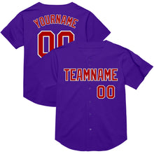 Загрузить изображение в средство просмотра галереи, Custom Purple Red-White Mesh Authentic Throwback Baseball Jersey