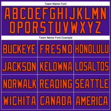 Загрузить изображение в средство просмотра галереи, Custom Purple Black-Orange Mesh Authentic Throwback Baseball Jersey