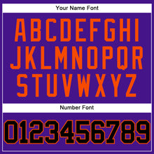 Загрузить изображение в средство просмотра галереи, Custom Purple Black-Orange Mesh Authentic Throwback Baseball Jersey