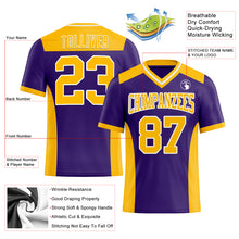 Загрузить изображение в средство просмотра галереи, Custom Purple Gold-White Authentic Football Jersey