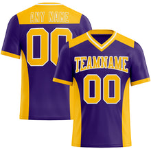 Загрузить изображение в средство просмотра галереи, Custom Purple Gold-White Authentic Football Jersey