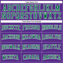Загрузить изображение в средство просмотра галереи, Custom Purple Kelly Green-White Authentic Football Jersey