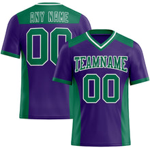 Загрузить изображение в средство просмотра галереи, Custom Purple Kelly Green-White Authentic Football Jersey