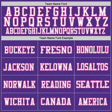 Загрузить изображение в средство просмотра галереи, Custom Purple Pink-White Mesh Authentic Throwback Football Jersey