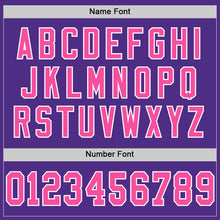 Загрузить изображение в средство просмотра галереи, Custom Purple Pink-White Mesh Authentic Throwback Football Jersey