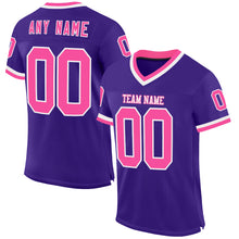 Загрузить изображение в средство просмотра галереи, Custom Purple Pink-White Mesh Authentic Throwback Football Jersey