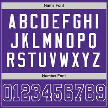 Загрузить изображение в средство просмотра галереи, Custom Purple White Mesh Authentic Throwback Football Jersey