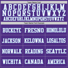 Загрузить изображение в средство просмотра галереи, Custom Purple White-Light Blue Mesh Authentic Throwback Football Jersey
