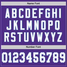 Загрузить изображение в средство просмотра галереи, Custom Purple White-Light Blue Mesh Authentic Throwback Football Jersey