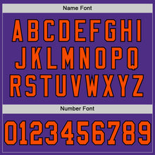 Загрузить изображение в средство просмотра галереи, Custom Purple Orange-Black Mesh Authentic Throwback Football Jersey