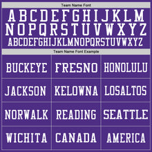 Загрузить изображение в средство просмотра галереи, Custom Purple White-Kelly Green Mesh Authentic Throwback Football Jersey