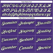 Load image into Gallery viewer, Custom Stitched Purple White-Black Sports Pullover Sweatshirt Hoodie