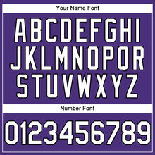 Load image into Gallery viewer, Custom Stitched Purple White-Black Sports Pullover Sweatshirt Hoodie