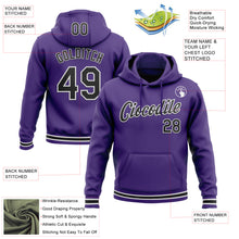 Загрузить изображение в средство просмотра галереи, Custom Stitched Purple Black-White Sports Pullover Sweatshirt Hoodie