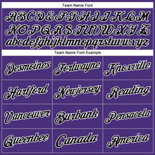 Загрузить изображение в средство просмотра галереи, Custom Stitched Purple Black-White Sports Pullover Sweatshirt Hoodie