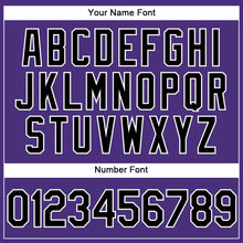 Загрузить изображение в средство просмотра галереи, Custom Stitched Purple Black-White Sports Pullover Sweatshirt Hoodie