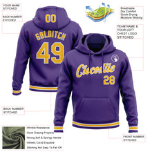 Загрузить изображение в средство просмотра галереи, Custom Stitched Purple Gold-White Sports Pullover Sweatshirt Hoodie