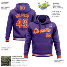 Загрузить изображение в средство просмотра галереи, Custom Stitched Purple Orange-White Sports Pullover Sweatshirt Hoodie