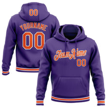 Загрузить изображение в средство просмотра галереи, Custom Stitched Purple Orange-White Sports Pullover Sweatshirt Hoodie