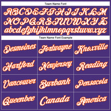 Laden Sie das Bild in den Galerie-Viewer, Custom Stitched Purple White-Orange Sports Pullover Sweatshirt Hoodie