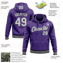 Загрузить изображение в средство просмотра галереи, Custom Stitched Purple Black-Gray Sports Pullover Sweatshirt Hoodie