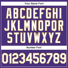 Load image into Gallery viewer, Custom Stitched Purple Old Gold-Black Sports Pullover Sweatshirt Hoodie