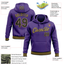 Загрузить изображение в средство просмотра галереи, Custom Stitched Purple Black-Old Gold Sports Pullover Sweatshirt Hoodie