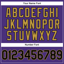 Загрузить изображение в средство просмотра галереи, Custom Stitched Purple Black-Old Gold Sports Pullover Sweatshirt Hoodie