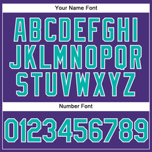 Загрузить изображение в средство просмотра галереи, Custom Stitched Purple Aqua-White Sports Pullover Sweatshirt Hoodie