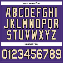 Laden Sie das Bild in den Galerie-Viewer, Custom Stitched Purple Cream-Black Sports Pullover Sweatshirt Hoodie