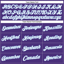 Load image into Gallery viewer, Custom Stitched Purple White-Light Blue Sports Pullover Sweatshirt Hoodie