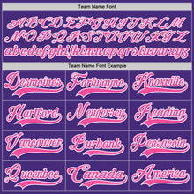 Charger l'image dans la galerie, Custom Purple Pink-White Hockey Lace Neck Jersey