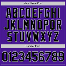 Загрузить изображение в средство просмотра галереи, Custom Purple Black-Gray Authentic Throwback Baseball Jersey