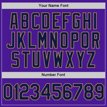 Загрузить изображение в средство просмотра галереи, Custom Purple Navy-Old Gold Authentic Throwback Baseball Jersey