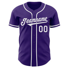 Загрузить изображение в средство просмотра галереи, Custom Purple White Authentic Baseball Jersey