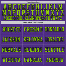 Laden Sie das Bild in den Galerie-Viewer, Custom Purple Black-Neon Green Mesh Authentic Football Jersey