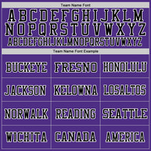 Laden Sie das Bild in den Galerie-Viewer, Custom Purple Black-White Mesh Authentic Football Jersey