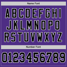 Laden Sie das Bild in den Galerie-Viewer, Custom Purple Black-White Mesh Authentic Football Jersey