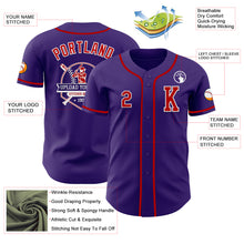 Laden Sie das Bild in den Galerie-Viewer, Custom Purple Red-White Authentic Baseball Jersey