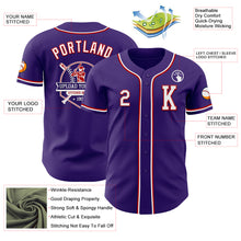 Laden Sie das Bild in den Galerie-Viewer, Custom Purple White-Red Authentic Baseball Jersey