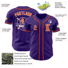 Laden Sie das Bild in den Galerie-Viewer, Custom Purple Orange-White Authentic Baseball Jersey