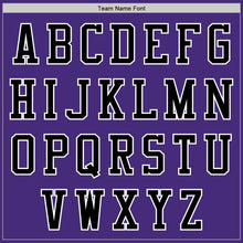 Laden Sie das Bild in den Galerie-Viewer, Custom Purple Black-White Authentic Baseball Jersey